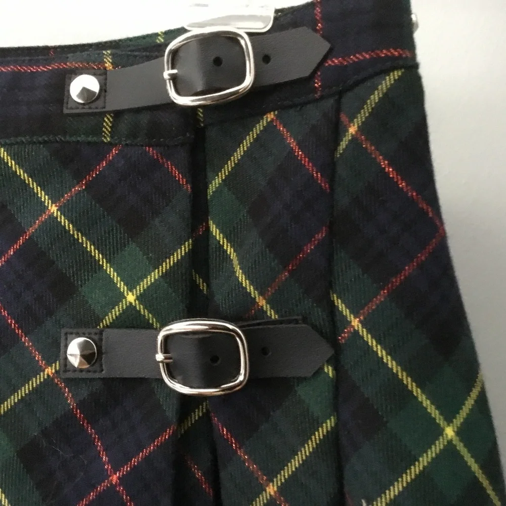 Limited Too Green Plaid Pleated St Patrick’s Day Skirt Kilt Size 3 NWT - Picture 2 of 4